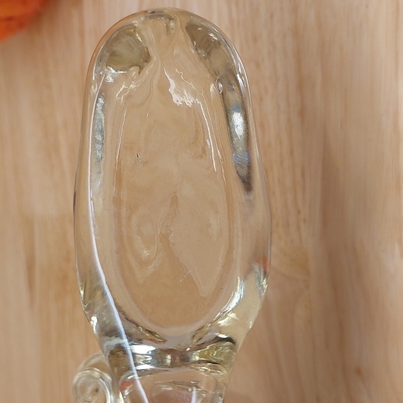 Clear art glass Snail & Whale Paperweight sculptures - Picture 4 of 7